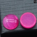 Pair of 18mm round magenta natural crystal agate cabochons for DIY jewelry making - 18mm / Rose Red Agate