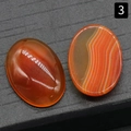Twee ovale rode carneool agaat cabochons met natuurlijke texturen voor DIY sieraden - Rode agaat / 18x25mm