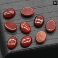 Oval natural red jasper loose gemstones in 6x8mm egg shape for jewelry inlay and DIY crafts - Rainbow Stone