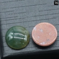 18mm round green and pink natural crystal cabochons with smooth polished finish - 18mm / India Agate