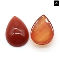 Paire de cristaux orange en forme de goutte d'eau avec une coupe cabochon lisse - Agate Rouge (18×25mm)