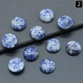 Blue Sodalite 16mm round cabochon stones with natural white mineral patterns for DIY jewelry - 16mm Blue Spot Stone