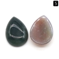 Cabochons en cristal naturel en forme de poire, tons vert foncé et rose clair - Agate de l'Inde (18×25mm)