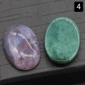 Ovale paarse en groene natuurlijke kristallen cabochons met gepolijste afwerking - Indiase Agaat / 18x25mm