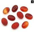 Cabujones ovalados de cornalina roja natural para incrustaciones de joyería DIY - Ágata Roja (13X18mm)