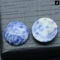 Polished round natural blue sodalite stone cabochons with marble texture for jewelry DIY - 18mm / Sodalite