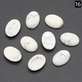 Cabujón ovalado de howlita blanca con vetas grises para creación de joyas DIY - Howlita (13X18mm)