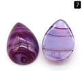 Cabochon goutte en agate violette naturelle avec rayures pour création de bijoux - Agate Violette (18×25mm)