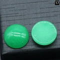 Pair of 18mm round emerald green natural stone cabochons for DIY jewelry making - 18mm / Malay Jade