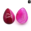 Cabochons en agate rouge rose en forme de goutte avec des textures rubanées - Agate Rouge Rose (18×25mm)