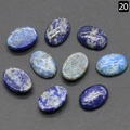 Cabujones de lapislázuli natural ovalados con tonos azul profundo y motas de pirita - Lapislázuli (13X18mm)