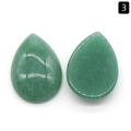 Paire de cabochons en cristal naturel vert en forme de goutte pour bijoux - Aventurine Verte (18×25mm)