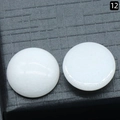 Polished 18mm round white natural crystal stone cabochon for jewelry DIY making - 18mm / White Jade