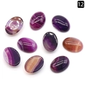 Cabujones de ágata natural con rayas moradas para incrustaciones de joyas artesanales - Ágata Violeta (13X18mm)