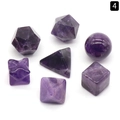 Set di 7 forme geometriche in ametista viola incluse sfera e stella di merkaba - Ametista