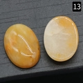 Natuurlijke gele jade ovale cabochon met marmeren textuur voor het maken van sieraden - Gele Jade / 18x25mm