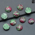 Polished round Ruby in Zoisite cabochons for DIY jewelry making 16mm natural stones - 16mm Ruby Zoisite