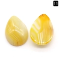 Cabochons en agate jaune naturelle polie en forme de goutte d'eau avec texture - Agate Jaune (18×25mm)