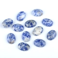 Set de 11 cabujones de sodalita natural ovalados con patrón de mármol azul y blanco - Sodalita (13X18mm)