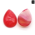 Cabochons en agate naturelle rouge en forme de poire avec textures rubanées pour bijoux - Agate Rouge d'Eau (18×25mm)