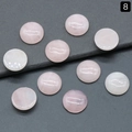 Set of 10 round natural rose quartz cabochons in soft pink for DIY jewelry making - 16mm Rose Quartz