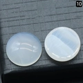 18mm white cabochon gemstone opal sphere for DIY jewelry inlay on leather texture - 18mm / Agate