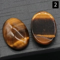 Ovale natuurlijke tijgeroog cabochon met chatoyancy voor DIY sieraden zettingen - Tijgeroog / 18x25mm