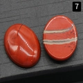 Gepolijste ovale Rode Jaspis edelstenen met natuurlijke texturen voor DIY sieraden - Rode Jaspis / 18x25mm