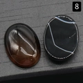 Natuurlijke ovale agaat cabochon stenen met witte streeppatronen voor DIY sieraden maken - Zwarte agaat / 18x25mm