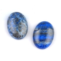 Natuurlijke ovale lapis lazuli cabochon met pyriet voor het maken van DIY-sieraden - Lapis lazuli / 18x25mm