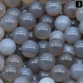 Perles rondes en agate bleu-gris 10mm pierre semi-précieuse pour bijoux DIY - Perle Ronde 10mm Sans Trou / Agate Grise