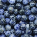 Perles rondes en pierre de sodalite naturelle de 10mm pour la création de bijoux - Perle Ronde 10mm Sans Trou / Sodalite