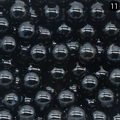 Perles en agate noire polie de 10mm pour bijoux DIY avec finition lisse et brillante - Perle Ronde 10mm Sans Trou / Agate noire