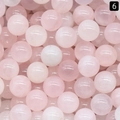 Perles rondes en quartz rose naturel poli 6mm avec une texture de cristal rose - Perle Ronde 10mm Sans Trou / Quartz rose