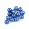 Perles rondes en lapis-lazuli 10mm polies bleu foncé avec éclats de pyrite dorés - Perle Ronde 10mm Sans Trou / Lapis-lazuli