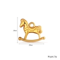 Goldener Schaukelpferd-Anhänger für DIY-Schmuckherstellung 20mm mal 18mm Größe - Schaukelpferd 1 / Silber