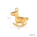 Poliertes Gold Schaukelpferd Anhänger für DIY Halsketten und Armband Schmuck - Silber