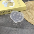 Detail view of heart-shaped silicone mold with rabbit and carrot patterns for nail art - Heart Relief Rabbit Style (147)