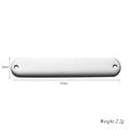 Polished stainless steel rectangular DIY blank tag with dimensions 35x6mm and weight 2.2g - Steel