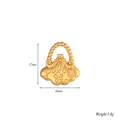 Detail of 18k gold plated pendant featuring flower engravings and precise dimensions - Bag / Steel