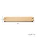 Detailed view of 35mm x 6mm rectangular stainless steel connector tag for DIY jewelry - Rose Gold