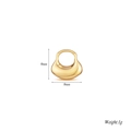 Polished gold flower charm for DIY jewelry with 9mm size and 1g weight detail - Curved Charm Shape