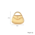 Gold stainless steel handbag pendant charm 13mm for DIY jewelry making with dimensions - Elegant Handbag Shape