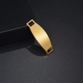 Gebogen gouden roestvrijstalen plaatje met spiegelglans voor DIY sieraden maken - Goud