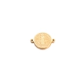 Gouden roestvrijstalen kruishanger met twee gaten voor DIY-armband en halsketting - Goud 12mm