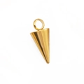 Polierter goldener Edelstahl-Kegelanhänger mit Ring für die DIY-Schmuckherstellung - 2# Gold