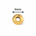 4mm goldene Abakus-Abstandsperle aus Edelstahl für DIY-Schmuck und Halskettenbasteln - 4mm / Gold