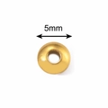 5mm polierte goldene Edelstahler-Abakus-Abstandshalter für DIY-Schmuckherstellung - 5mm / Gold