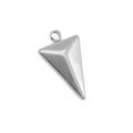 Polierter silberner Edelstahl-Pyramidenanhänger für DIY-Schmuck und Ohrringe - 4# Stahlfarbe