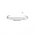 Curved stainless steel bracelet connector plate 30mm x 5mm for DIY jewelry making - Steel Color 5*30mm